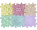 Maty ortopedyczne - mata podłogowa sensoryczna zestaw 6 elem. Baby Set pastel