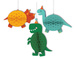 Dekoracje wiszące Dinozaury kule Rozety 3szt