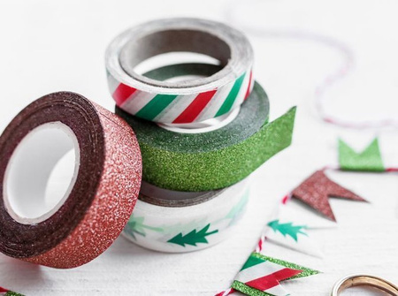 Taśma dekoracyjna mix 4 szt. Merry Xmas