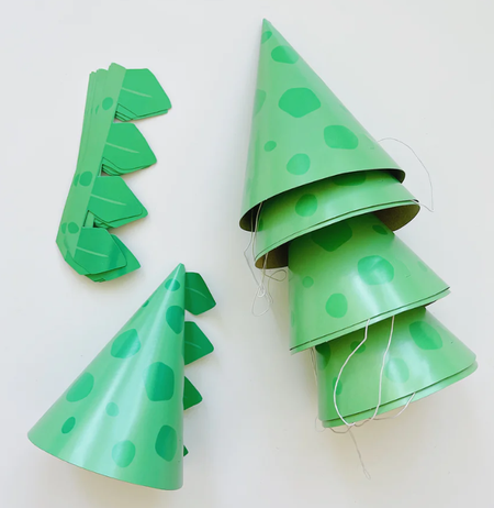 Czapeczki papierowe Dinozaury 8 szt.