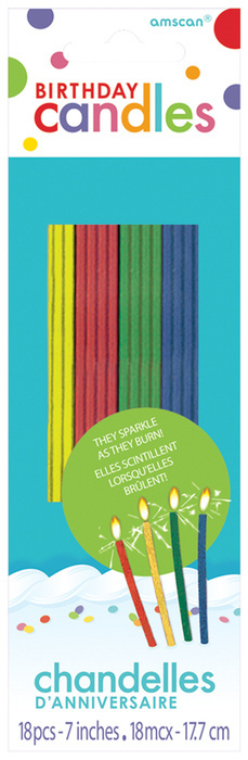 Świeczki urodzinowe & zimne ognie kolorowe 18 szt.