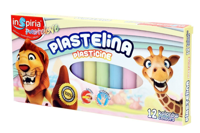 Plastelina 12 kolorów miękka Inspiria PasteLove