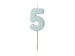 Świeczka urodzinowa cyfra 5 jasny niebieski 5,5, cm