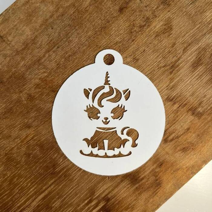 Szablon do malowania twarzy i ciała #K16 Jednorożec okragły