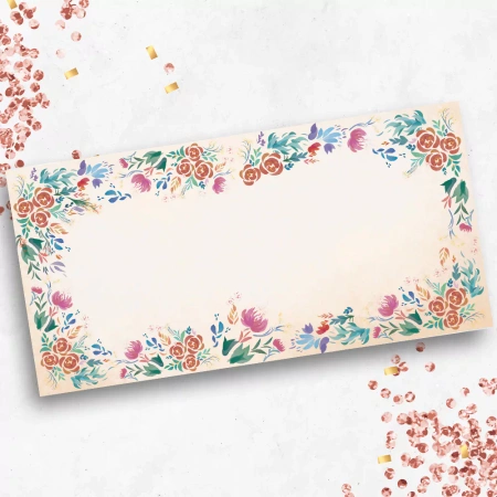 Kartka z życzeniami Wszystkiego Najlepszego Kwiaty Retro 1 szt.