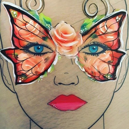 Mata treningowa do malowania twarzy Sally Ann Lynch- Model 0016