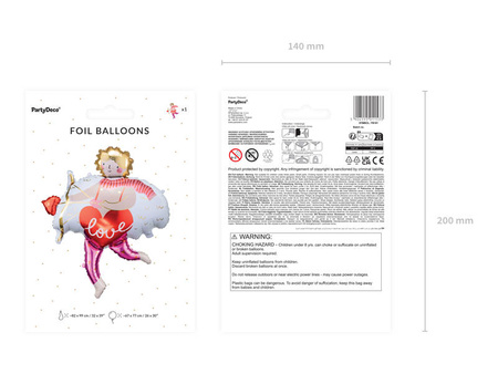 Kupidyn Love balon foliowy 82x99 cm
