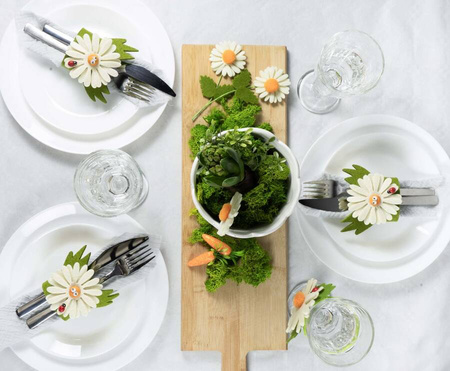 Filcowe stokrotki wiosenna dekoracja 3 wzory do wyboru