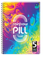 Kołozeszyt B5 100 kartkowy w kratke 575  kolorowe marginesy