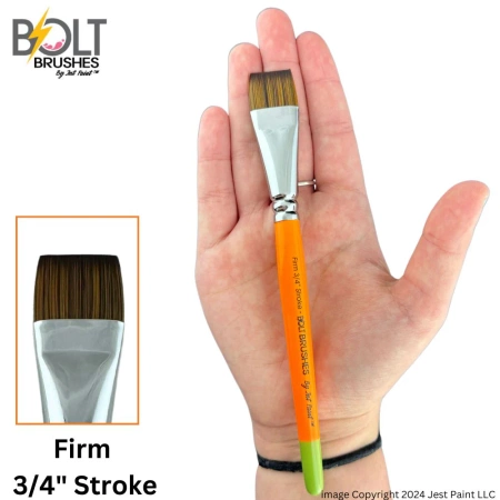 Pędzel do malowania twarzy i ciała BOLT Brushes - FIRM 3/4 inch Stroke