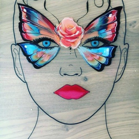 Mata treningowa do malowania twarzy Sally Ann Lynch- Model 0016