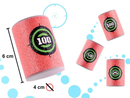 Gra beczki cele piankowe do wyrzutki 6 szt.