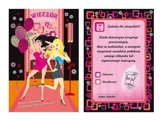 Karty z zadaniami na wieczór panieński (wersja domowa)