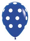 Balon Sempertex Granatowy w białe Kropki 12'' 1 szt