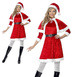 Pani Mikołajka z weluru (peleryna, sukienka, czapka, pasek)