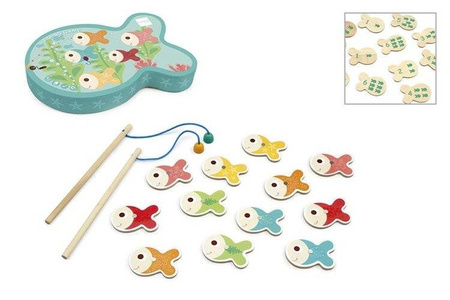 Gra drewniana dla dzieci Łowimy Rybki na magnes