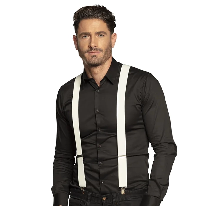 Szerokie SZELKI do spodni białe