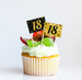 Toppery dekoracyjne, pikery na imprezę 18-ste urodziny 50 szt.