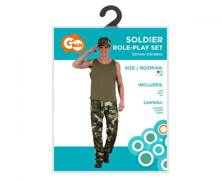 Strój dla dorosłych żołnierz moro