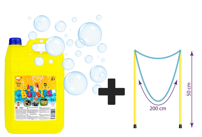 Zestaw Płyn Tuban 5L + sznurek standard do dużych baniek mydlanych