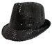 Kapelusz CEKINY na karnawał SUPER STAR czarny