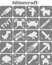 Szablony do tatuaży brokatowych tematyczne 20 szt. Minecraft
