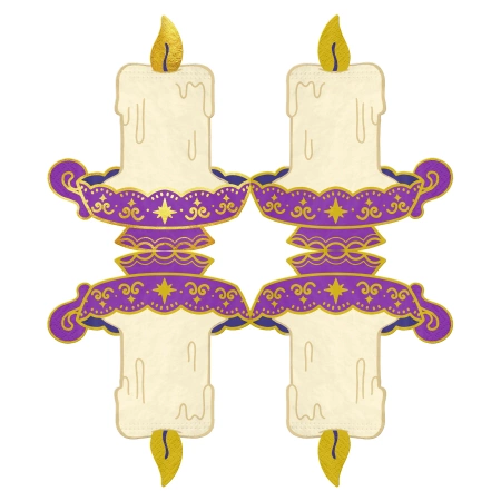 Serwetki papierowe świeczka Andrzejki Wróżki Magia 10 szt. 14,2 x 16,5 cm