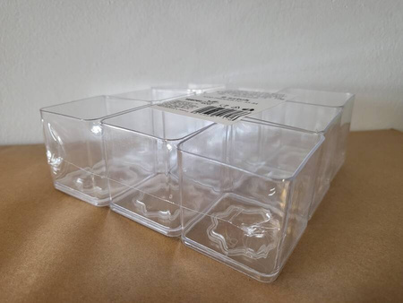 Pucharek na przekąski 80ml CUBE opakowanie 9 szt.