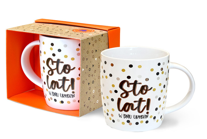 Kubek z nadrukiem Urodzinowy Sto Lat 350 ml