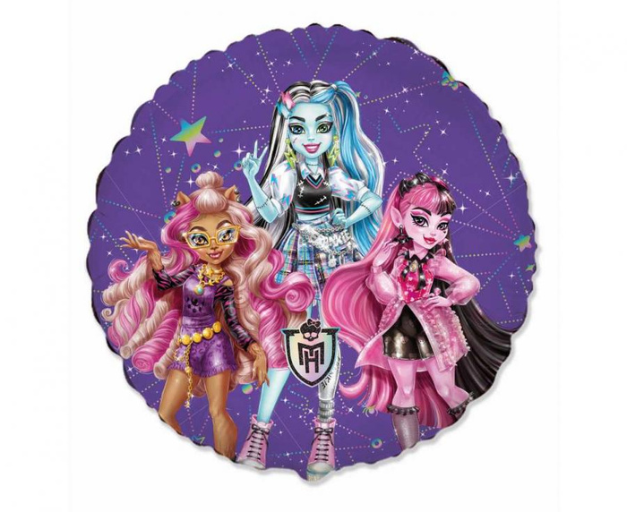 Balon foliowy okrągły Monster High 18 cali 1 szt.