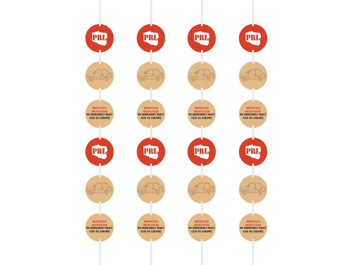 Dekoracja wisząca łańcuszek PRL