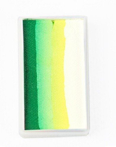 Farba do twarzy Split Cake 28g WHITE/ YELLOW/ LIME/ D. GREEN PartyXplosion