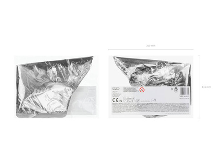 Gwiazdka srebrna balon foliowy na powietrze 25 cm zestaw 25 szt.