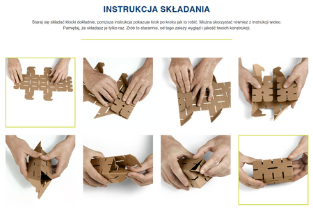 Klocki konstrukcyjne tekturowe do samodzielnego złożenia ROTUNDA Cardblocks