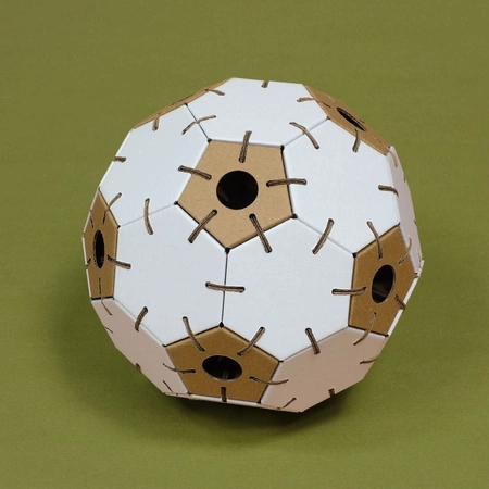 Klocki konstrukcyjne tekturowe do samodzielnego złożenia PIŁKA Cardblocks