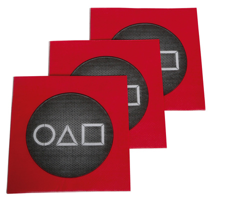 Serwetki papierowe Squid Game 16,5x16,5 cm 12 szt.