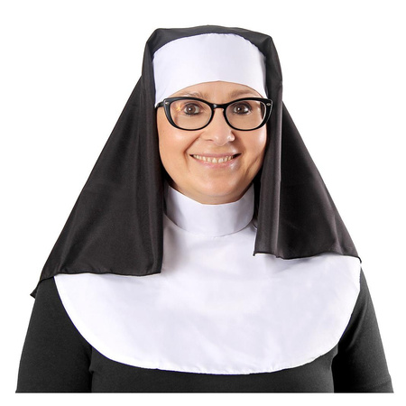 Zakonnica zestaw welon i kołnierz, kornet dla dorosłych