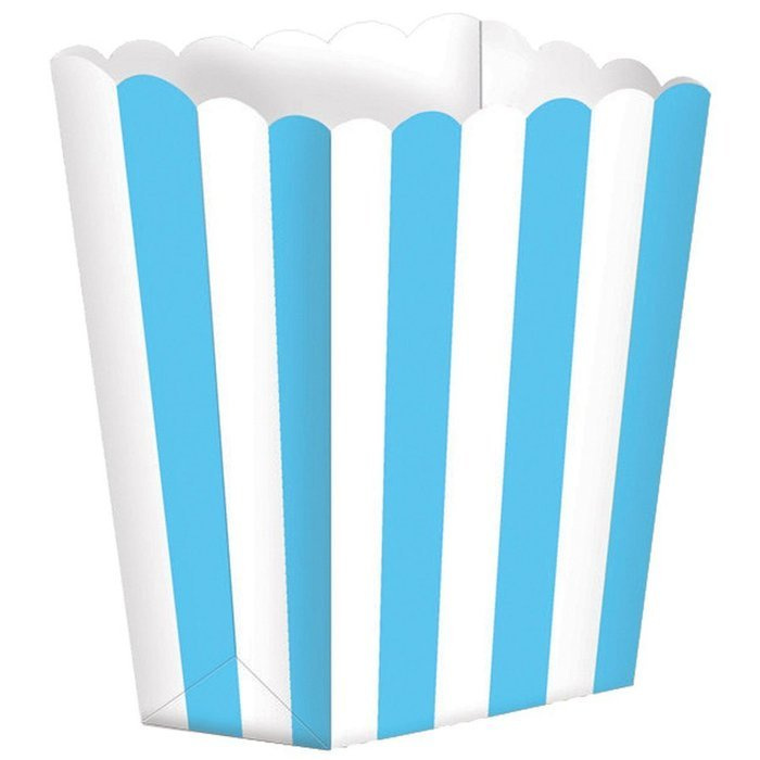 Pojemniki na Popcorn paski różne kolory 5 szt