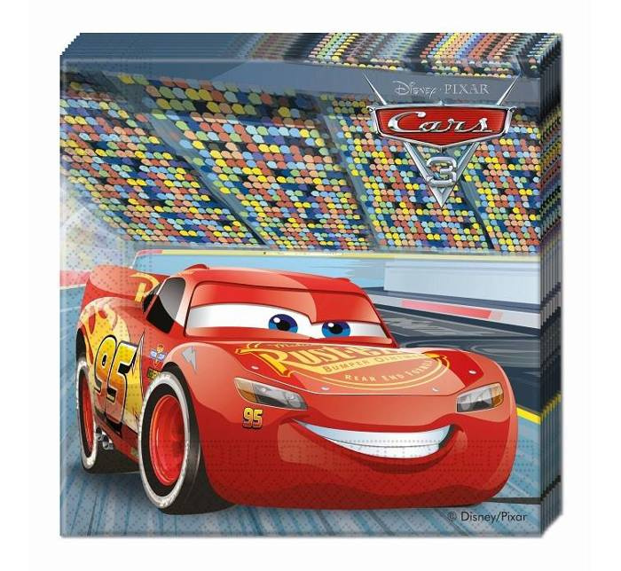 Serwetki Auta 3 Cars McQueen 33 x 33 cm 20 szt.