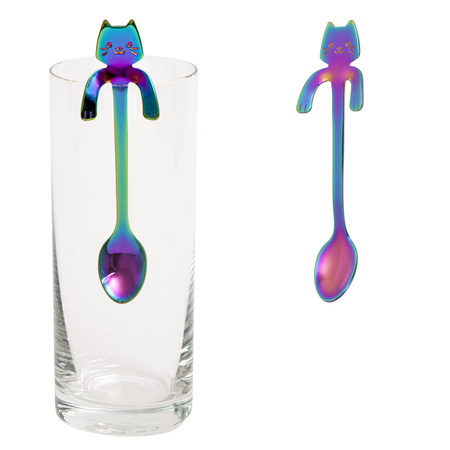 Łyżeczki kotki 2 szt.TĘCZOWE