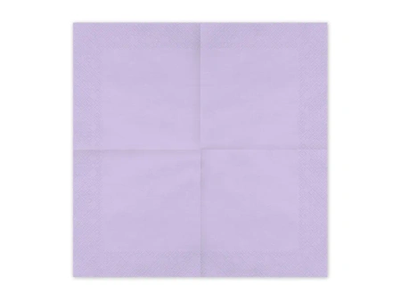 Serwetki papierowe jednokolorowe lawendowe 33x33 cm 20 szt.