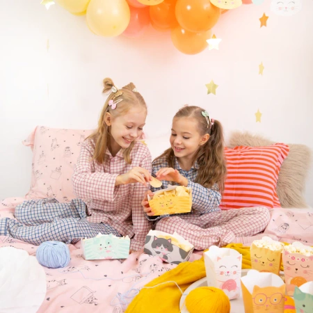 Pudełka na chipsy, przekąski KOTKI 3 szt.