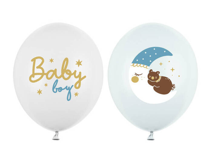 Balon gumowy Baby Boy księżyc niebieski 30 cm 1 szt.