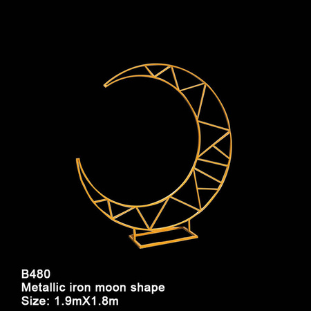 Stelaż dekoracyjny metalowy stojak KSIĘŻYC złoty