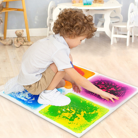 Ścieżka Sensoryczna płytki z cieczą fakturowe 30x30 cm zestaw 6 szt.