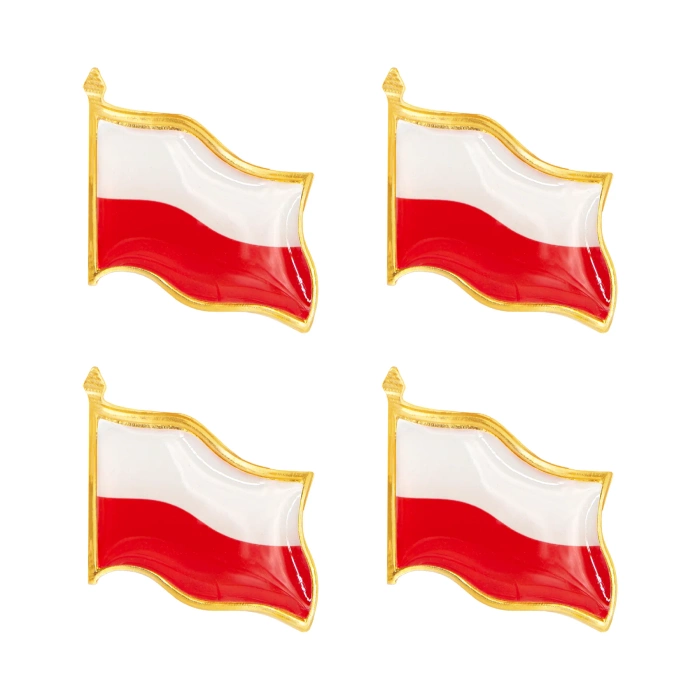 Przypinka pin biało-czerwony POLSKA