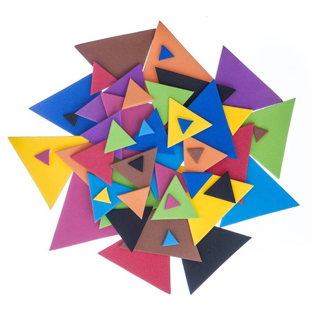 Naklejki z pianki TRÓJKĄTY 100 szt
