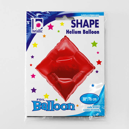Balon foliowy Casino Diamond Karo, dzwonek rozmiar 30 cali