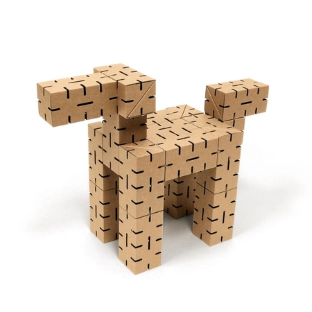 Klocki konstrukcyjne tekturowe do samodzielnego złożenia zestaw 25 sztuk Cardbloks