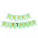Baner girlanda "Happy Birthday" flagi miętowy